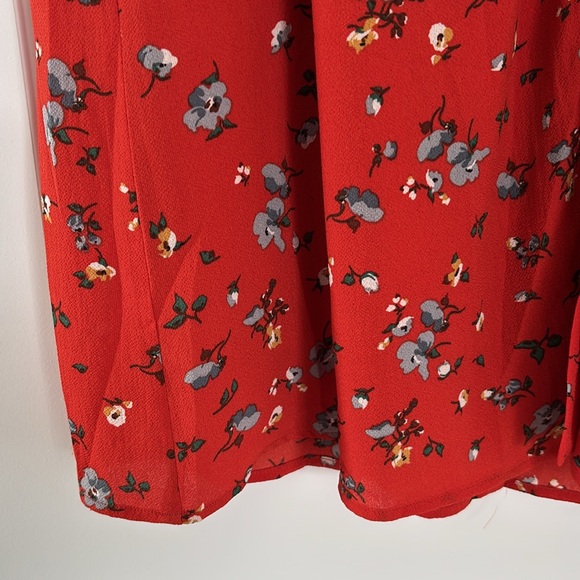 RED FLORAL MIDI DRESS - Picture 4 of 5